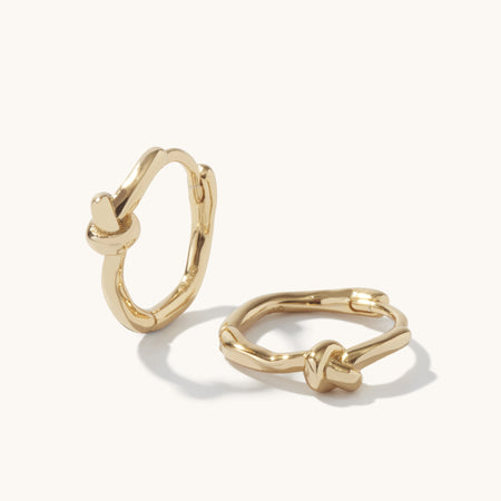 Eternity Knot Hoops Gold